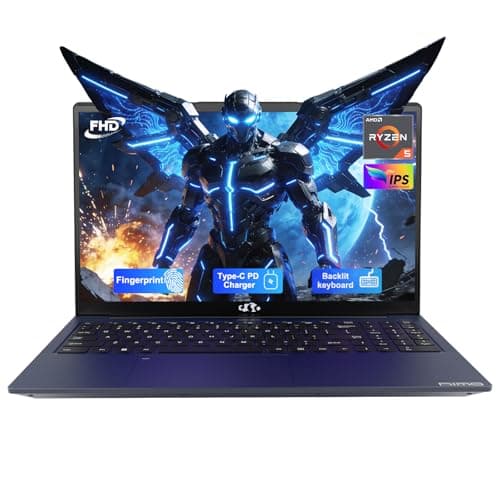 NIMO 15.6'' IPS FHD Laptop, 32GB RAM 1TB SSD AMD Ryzen 5(Beat i5-1135G7, 4 Cores Up to 3.7GHz) Student Computer with 65W Type-C, 2 Years Warranty, Fingerprint, Backlit Keyboard, BT5.2, Numpad product image
