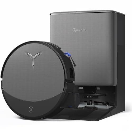 ECOVACS DEEBOT T90 PRO OMNI Robot Vacuum and Mop, 30,000Pa Suction, Instant Self-Cleaning OZMO Roller Mop, TruEdge Deep Edge Cleaning, ZeroTangle, Hot Water Wash & 145°F Air Dry, AI Obstacle Avoidance