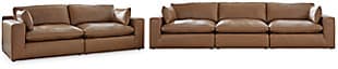 Emilia Leather modulaire sofa en loveseat
