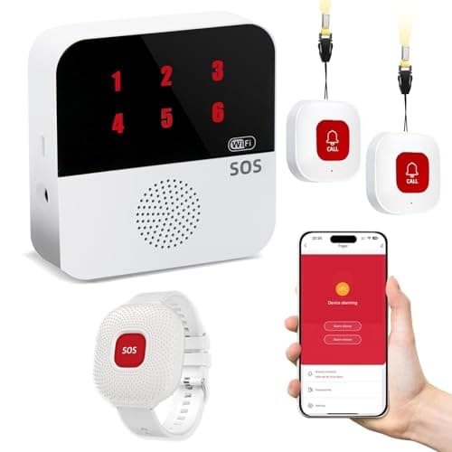 Life Alert Systems for Seniors No Monthly Fee App-Controlled, Medical Alert Systems for Seniors with 2Call Button1Waterproof Wristband 1Receiver and1-6 LED Number Display (Only Supports 2.4GHz Wi-Fi) Review (2026): Specs, Pros & Cons, and Who It's For