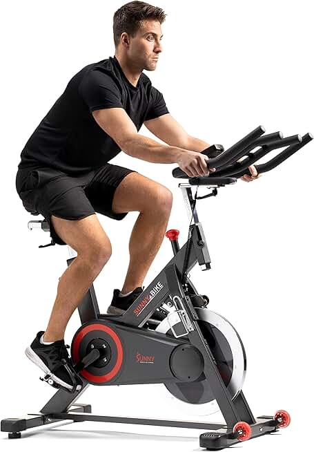 Sunny Health & Fitness Magnetic Exercise Bike: 44lb Flywheel Delivers