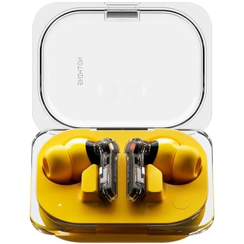 Amazon product image of Nothing Ear earbuds with transparent charging case